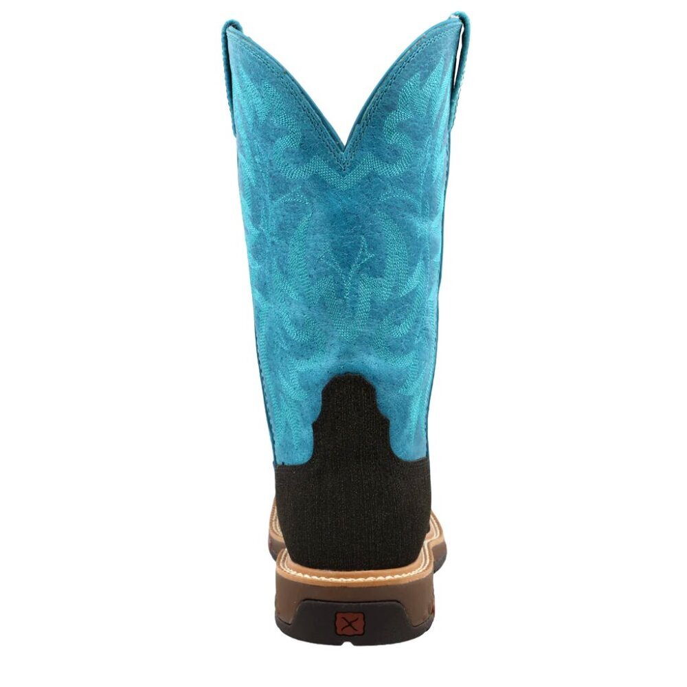 Twisted X Charcoal Suede Turquoise Alloy Safety Toe Working Boot Size 8.5 - Picture 11 of 13